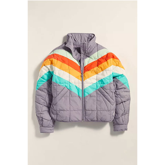 Free People Pippa Printed Packable Puffer Jacket Small NEW - Picture 1 of 4